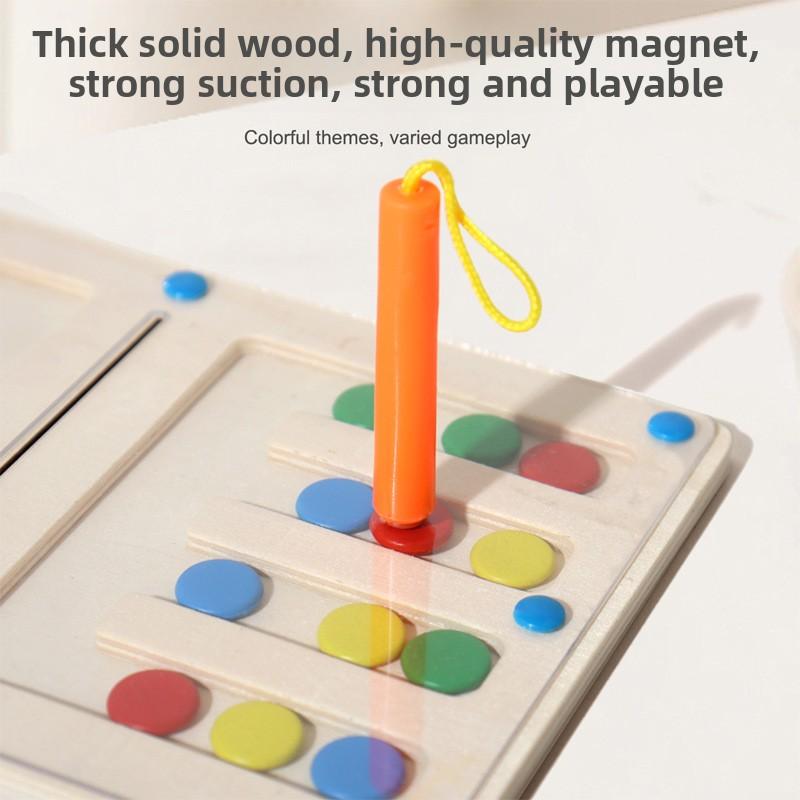 Four Color Walking Game Chess Single&Double Maze Battle Game Logical Thinking Training Montessori Early Education Puzzle Toys