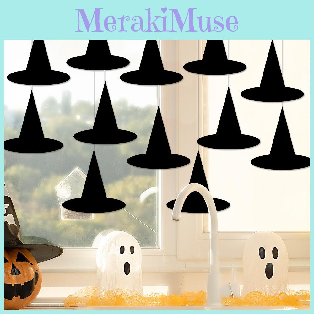 Creative Party Halloween Witch Hat Paper Pendant Party Scene Prop Decoration