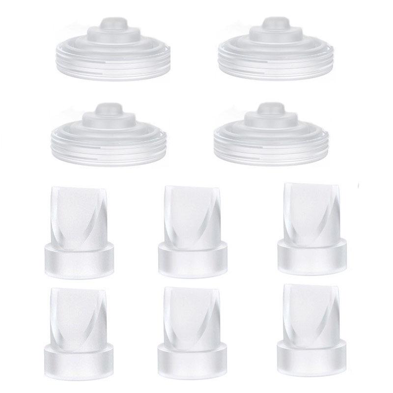 Breast Pump Replacement Parts: M5 Duckbill Valve, Silicone Diaphragm, 24mm Double Layer Flange