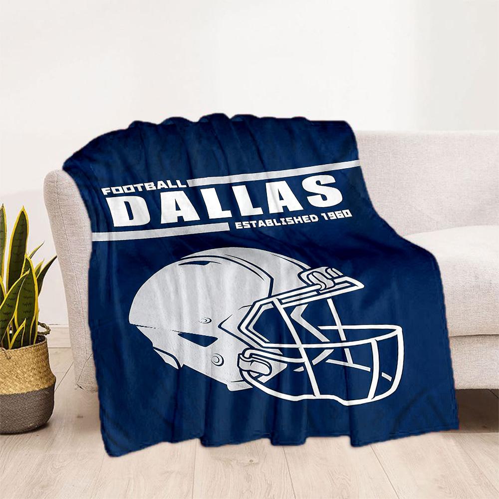 Dallas Cowboys Helmet Blankets Are Suitable for Living Rooms, Bedrooms, Camping, and Other Places, Making Them an Ideal Choice for Gifts.