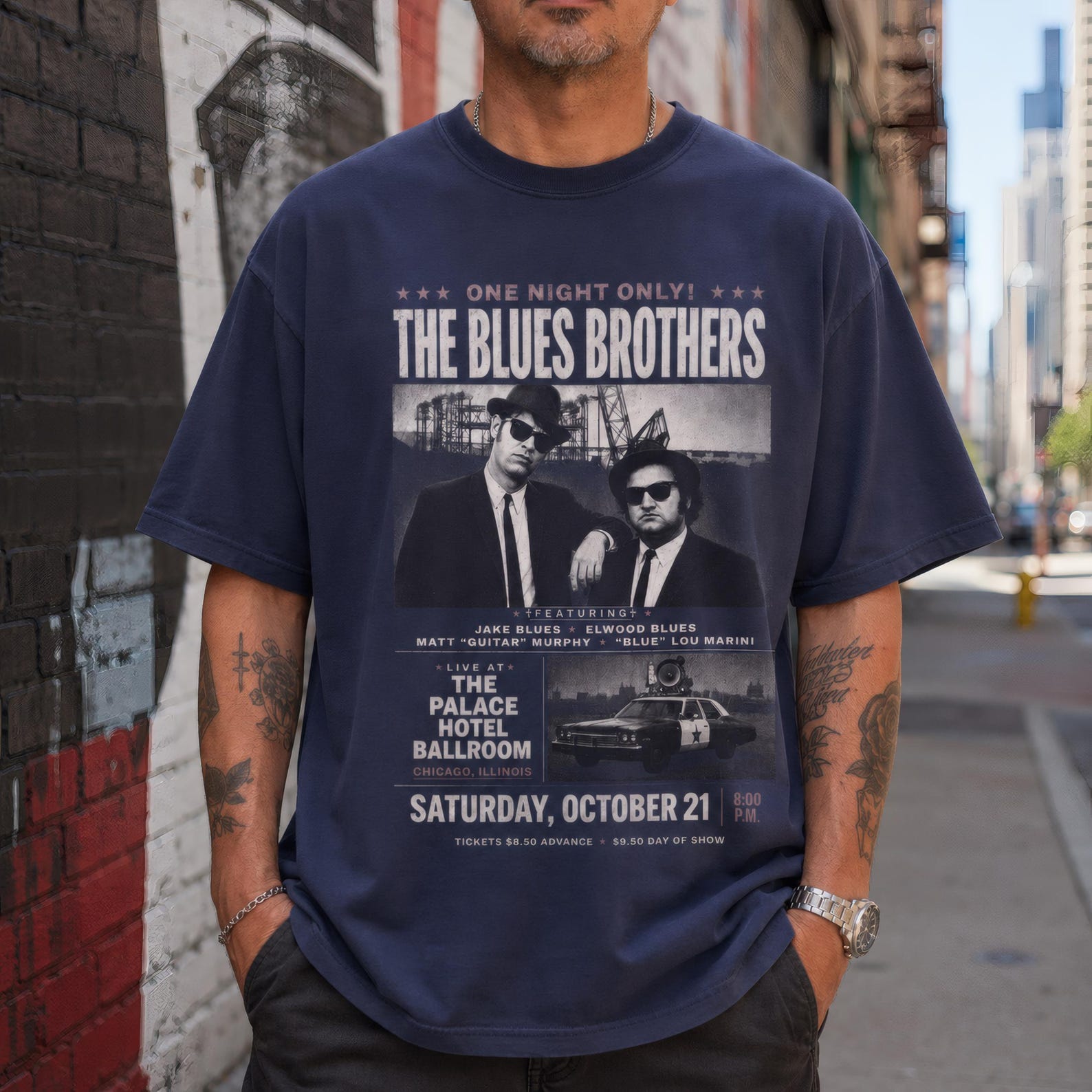 The Blues Brothers Shirt - Concert Tee, Vintage 80s Chicago Movie TShirt M