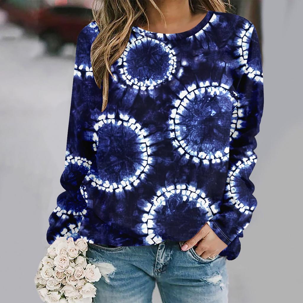 2025 Plus Size Autumn and Winter New Fashion Round Neck Long Sleeve Printed Elegant Casual Loose Hoodie
