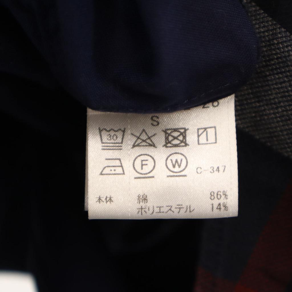 BLACK LABEL CRESTBRIDGE Long Sleeve Checkered X Denim Patchwork Shirt S Men's Used