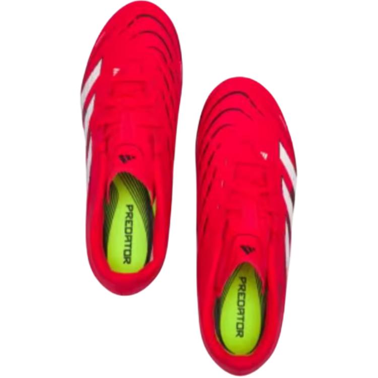 New Adidas PREDATOR LEAGUE Slip Resistant Breathable Low Top Kids' Soccer Shoes Red Kids' ID3795