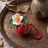 Apple And Pear Plush Keychain With Polyester Material For Cute Gift And Decoration