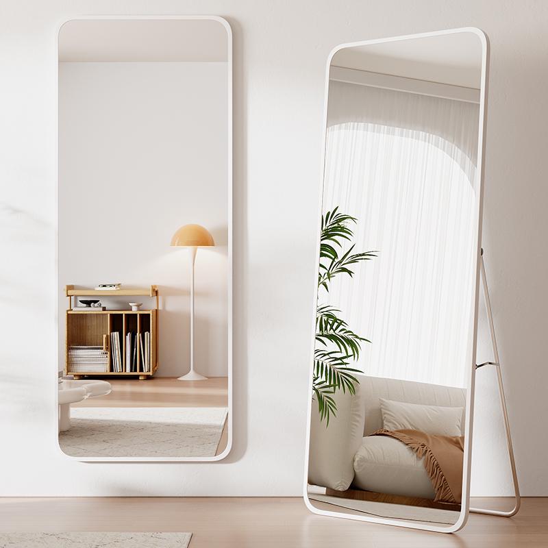 Senfu Full-Length Rounded Corner Mirror for Bedroom, Floor, Wall, or Dorm