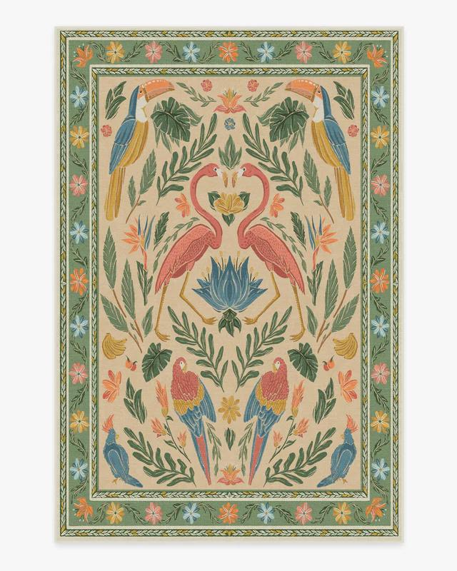 American Retro Symmetrical Living Room Large Carpet Creative Animal Pattern Bedroom Bedside Rugs Easy Care Decorative Home Rug