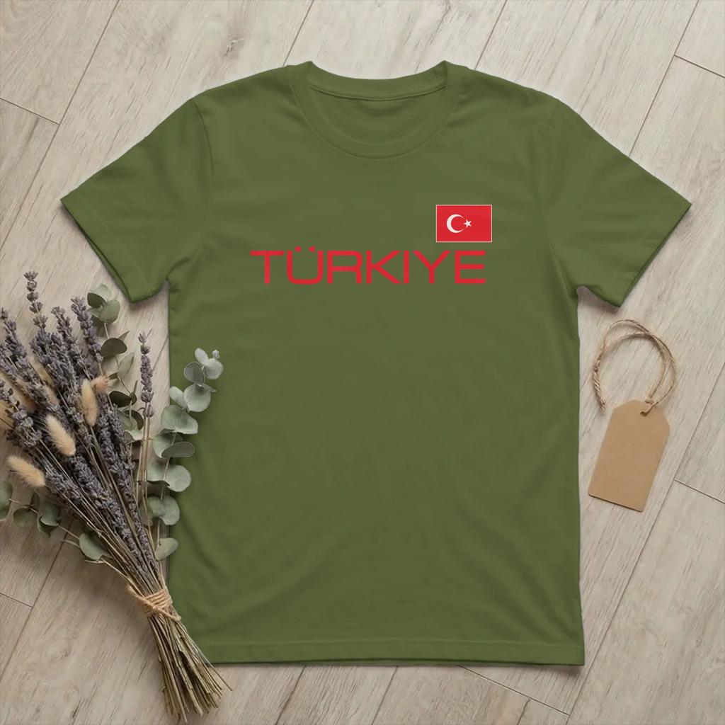 Flag of Turkey Souvenir Unisex T Shirt Turkish Patriot Cool Tees Short Sleeve Crew Neck TShirts Pure Cotton Plus Size Clothes