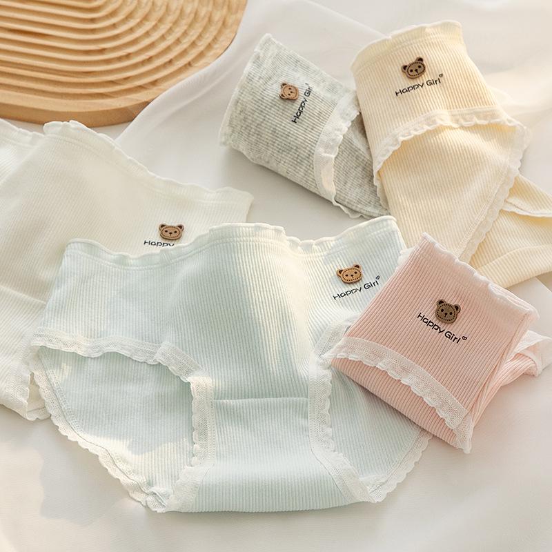 Japanese Women's Mid-Waist Breathable Cotton Hip-Hugging Panties