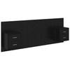 Headboard with Cabinets 3 Pcs Black Oak Effect Particleboard