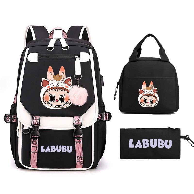 Capacity Large Childrens Backpack With Cartoon And Letter Designs Print