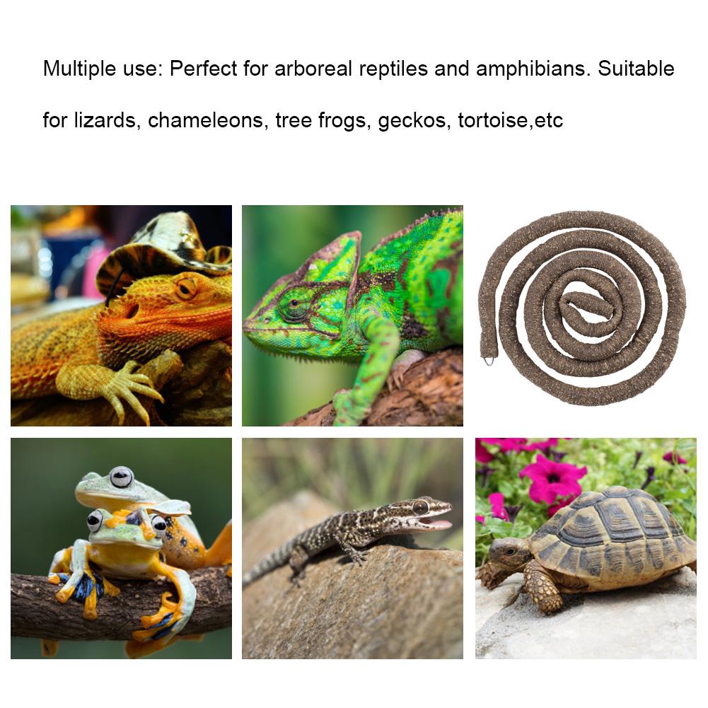 Artificial Reptile Climbing Branch Flexible Jungle 3.28ft Rattan Vine Decor;S: