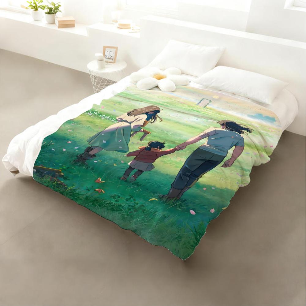 

Movie Suzume Throw Flannel Throw Blanket: Soft Kid-Friendly Warm Anti-Static All Season Washable Couch Bed Home 75x90cm