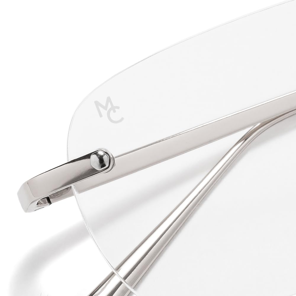 Óculos de Sol Modernos Clássicos Sem Aro Proteção UV Óculos de Sol Sem Aro Lentes Transparentes Óculos da Moda Proteção UV Unissex Moda Coreana Modakura [MODERNO