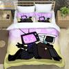 Duvet Cover Pillowcase, Funny Skibidi Toilet Cartoon Print Duvet Cover Home Bedroom Bedding Set Assembly Pillowcase 75*50