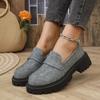 Spring and Autumn New One-pedal Small Leather Shoes Women's Retro Platform Casual Versatile Single Shoes