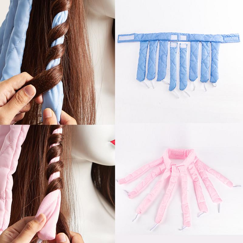 Octopus Hitzefreier Lockenwickler Keine Hitze-Lockenwickler KEINE Hitzeschäden Weiches Stirnband Am Kopf befestigte Dauerwellenstäbe für den Schlaf Haar-Styling-Tools