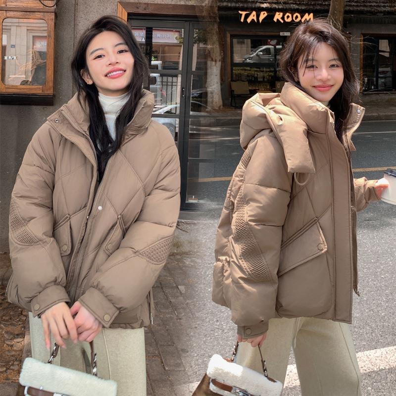 Short down cotton jacket women's winter new fashion small hooded thickened cotton coat cotton