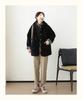 Women's Hooded Lambswool Plush Coat: Versatile Loose Fit, Velvet Lined, Thick and Warm for Autumn/Winter.