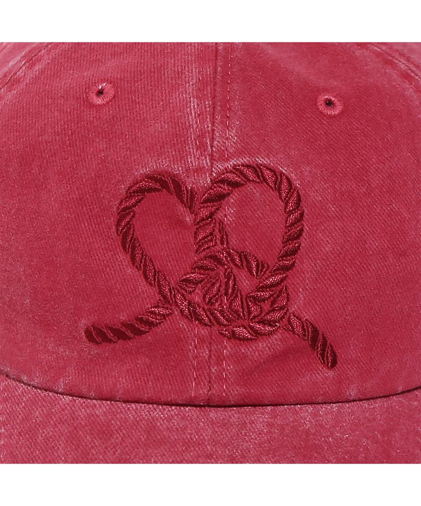 OGARP Heart Knot Embroidery Cap Red
