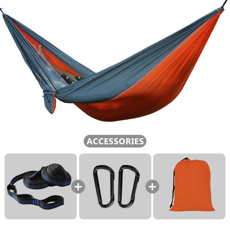 Outdoor Camping Survival Hammock 260*140cm Portable Durable Ultralight Nylon Parachute Hammock For 1-2 Person Hanging bed