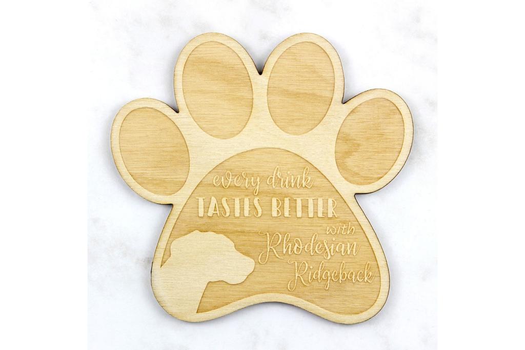 Rhodesian Ridgeback, African Lionhound, African Lion Dog - Mug coaster, engraved coaster with dog, gift for dog lover by Art-Dog brand