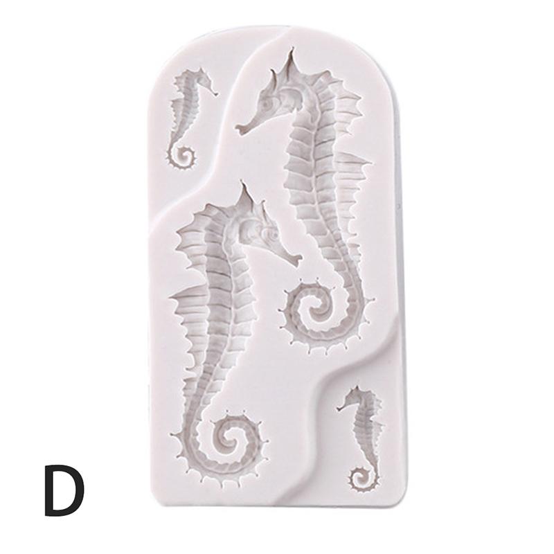 Sea Animal Mold Diy Seahorse Sea Star Shell Silicone Mold Cake Decoration