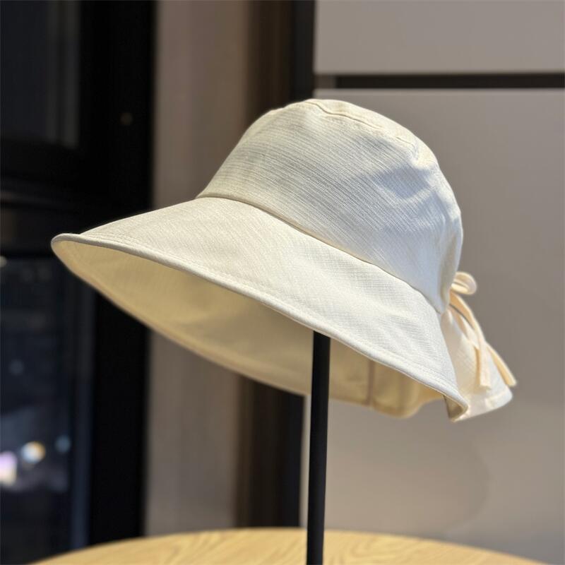 Korean-style high-quality fisherman hat for women, sun protection hat with large brim, breathable, versatile, UV-resistant, trendy sun hat