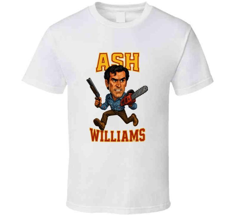 The Evil Dead Ash Williams Movie Retro Caricature Unisex T-Shirt XL