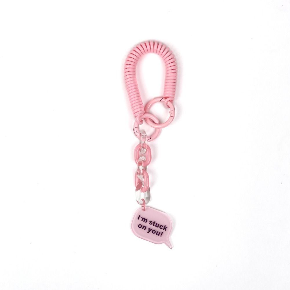 Stretchy Springs Keyring Retractable Stretchy Spiral Spring Coil Coil Springs Keychain  Gifts