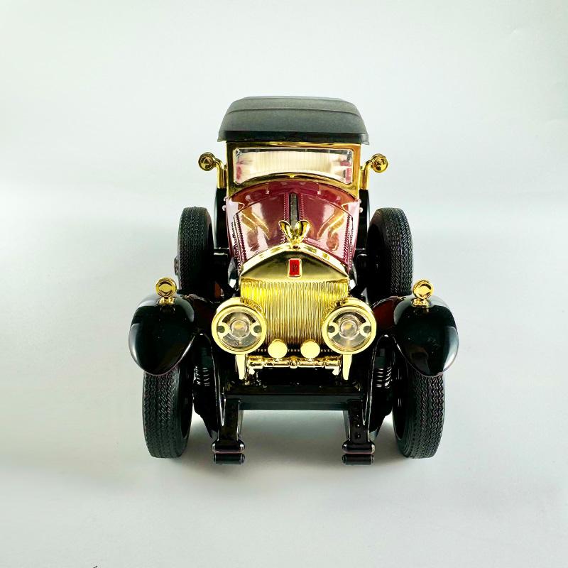 1:24 retro Phantom classic car model, simulated sound and light, four-wheel shock absorption, front wheel steering