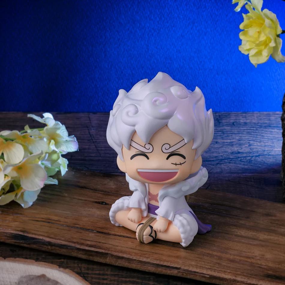 10cm ONE PIECE Anime Figure Look Up Gear 5 Monkey D. Luffy Action Figure Q Version Luffy Figurine PVC Collections Model Doll Toy