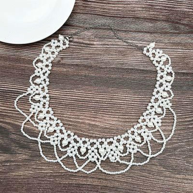 New Fashion Jewelry Chains Imitation Pearl Necklaces for Women Party Wedding Bride Necklace