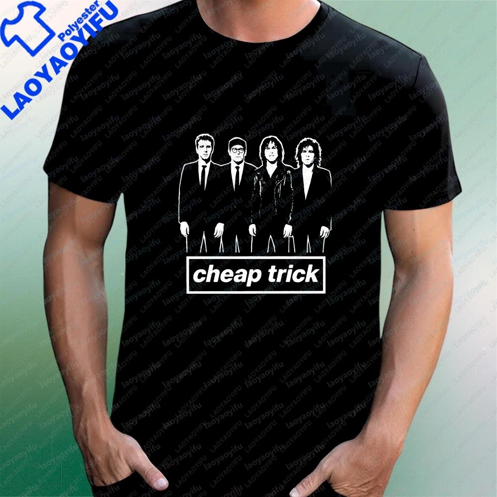 Cheap Trick Rock Bands Summer Casual Trend Shortsleeved Unisex Roundneck Tshirt for Both Unisex and WoUnisex