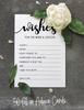 Inkdotpot Set of 50 Wishes for The Bride & Groom, Mr and Mrs Advice Cards Classic Wedding Décor, Guestbook Alternative 5x7 Inches