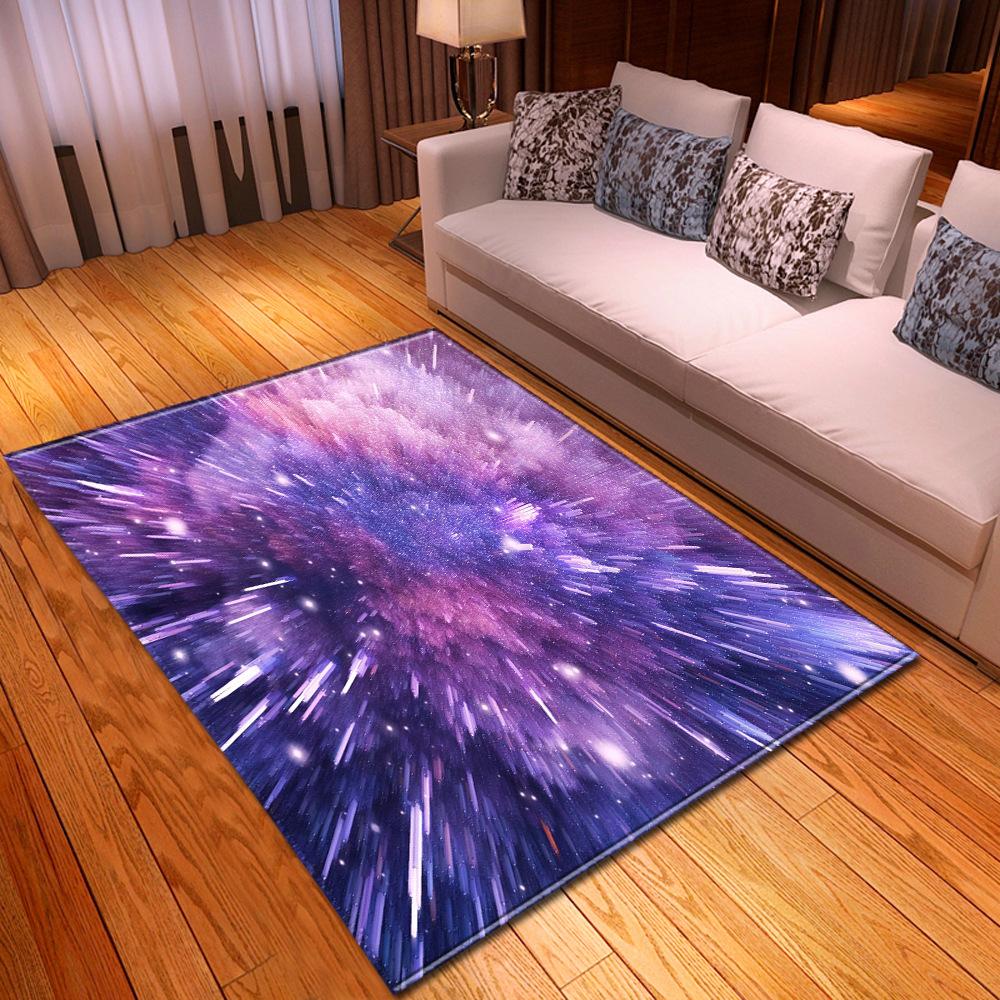 Gradual Change Large Carpet Feather Wind Bedroom Floor Mat