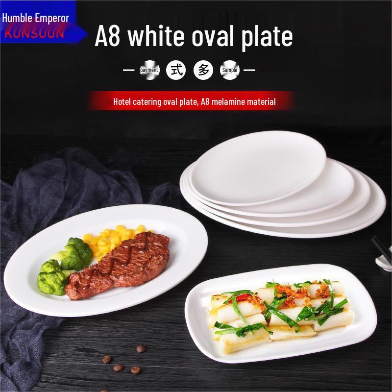 Qianxing A8 Melamine Oval Serving Plate Set