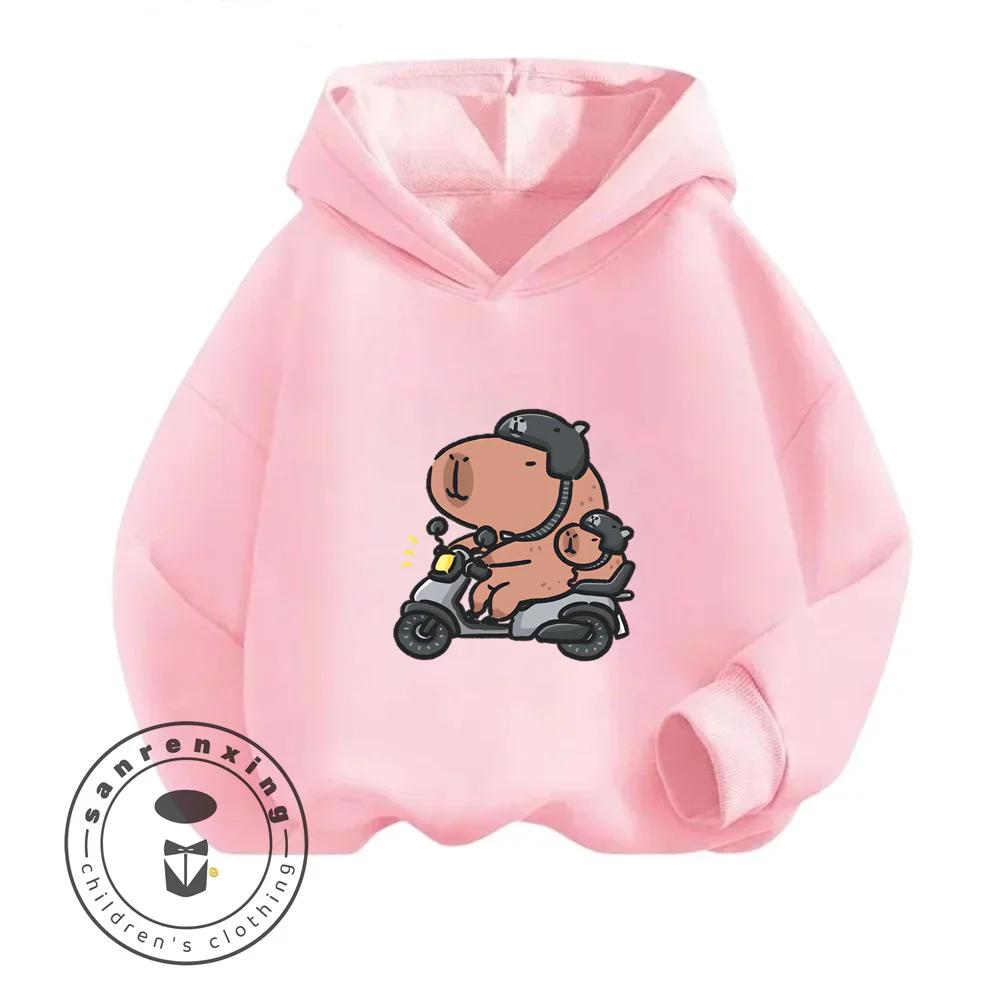 Capybara Cartoon Natural Cotton High Quality Niche Design Exquisite Details Feel Skin Friendly Children's Autumn Winter Hoodie