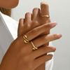 3er Set Minimalistischer Welliger Kreis Ringe für Damen Modedesign Kreuzwickel Glatte Ringe Dating Party Tägliche Wear Schmuck Geschenk