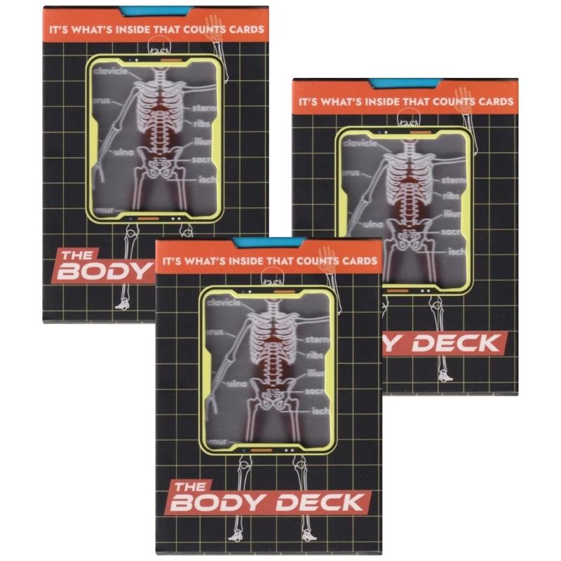 1/2/3 talie Rodzina Przyjaciel Gra Planszowa Pokerowa Karty do Gry Śmieszne Przezroczyste Anatomia Człowieka Talia Kart Prezent do Domu Trwałe