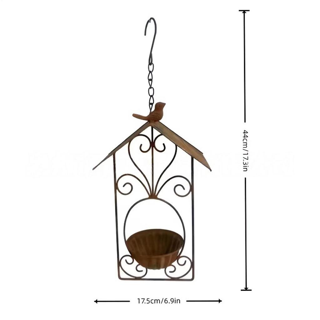 Yard Bird Feeder Garden Rainproof Wild Birds Bowl Patio Vintage Woodpecker Feeder for Finches Bluebird Outdoor Backyard Patio