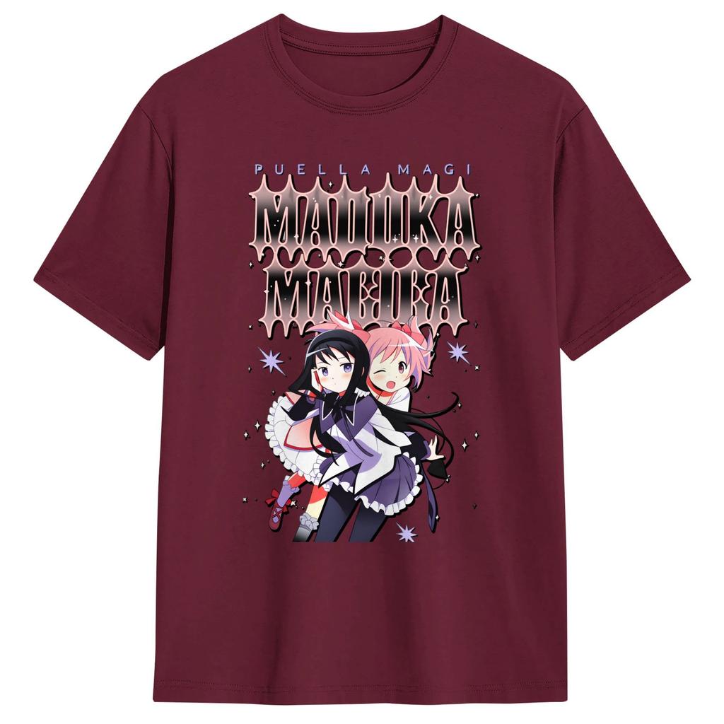 Mahou Shoujo Magi Madoka Magica Trička z čisté bavlny Hippie Tričko pro Unisex Letní YK Zábavná Vlastní DIY Krátký Rukáv
