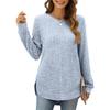 Autumn Winter Square Neck Stretch Rib Knit Top Solid Color Long Sleeve Loose T-shirt