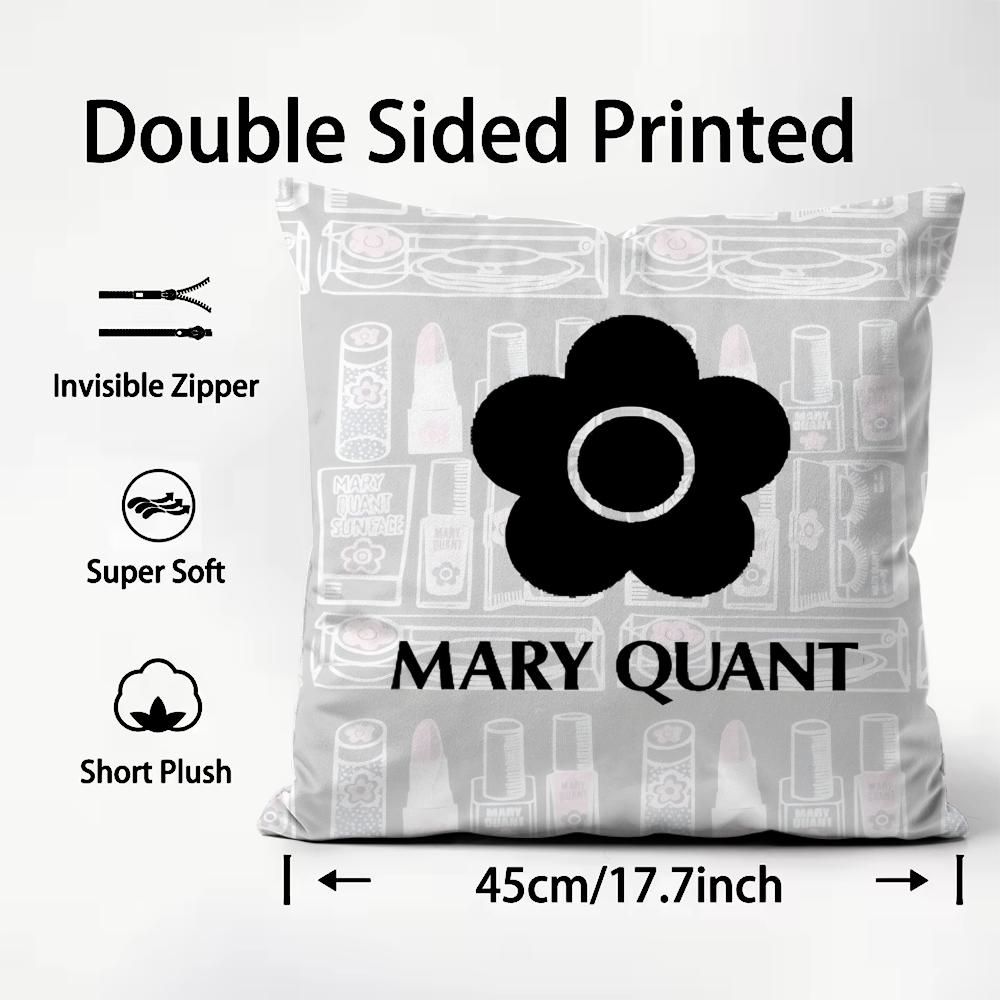Modemarke MMary QQuant Cushion Cover Plüschstoff Weich Beidseitig Bedruckt Sofa Warm Winter Zuhause Kindergeschenk Kissenbezug
