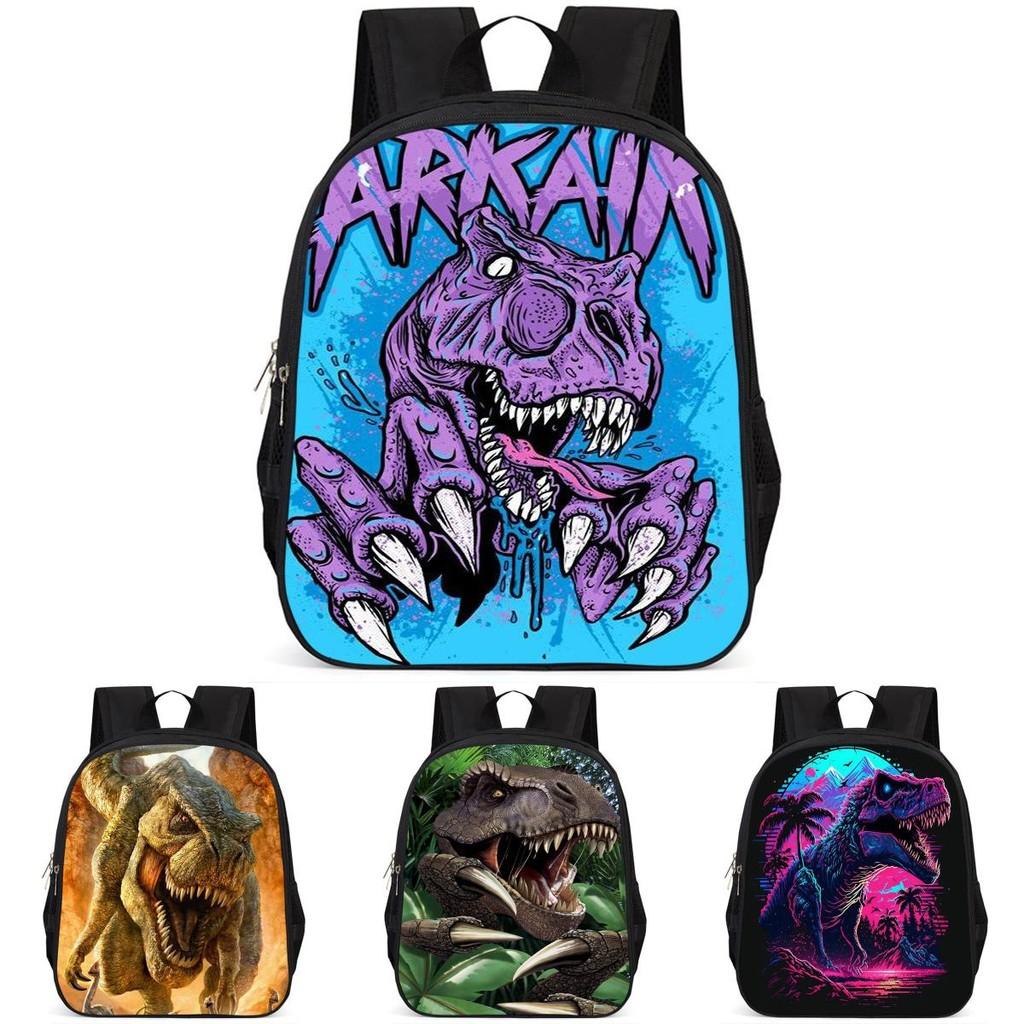 Durable Oxford Cloth Dinosaur Backpack For Kids Large Capacity School Bag