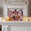 Halloween Pumpkin Wooden Photo Frame Multi Color Options Desktop Display Family Holiday Memories