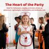 Ruffle Fringe Edge Nurse Costume Accessories Red Cross with Heart Nurse Headband  Halloween Party