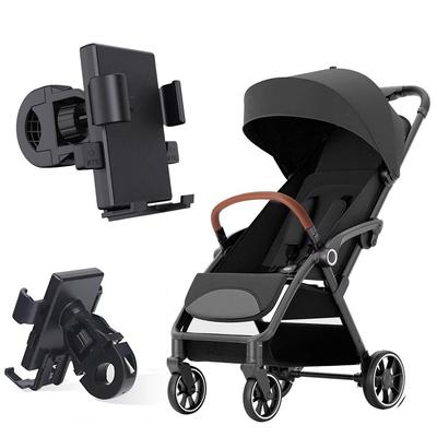 Baby Stroller Cell Phone Holder 360° Rotate Adjustable Smartphone Bracket Shockproof Baby Pram Lazy Phone Holder