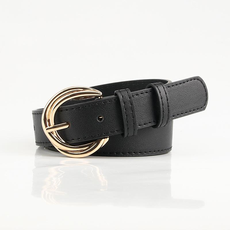 Women'S Belt Fashion Alloy Belt Simple Personalized Decorative Dress Jeans Belt
