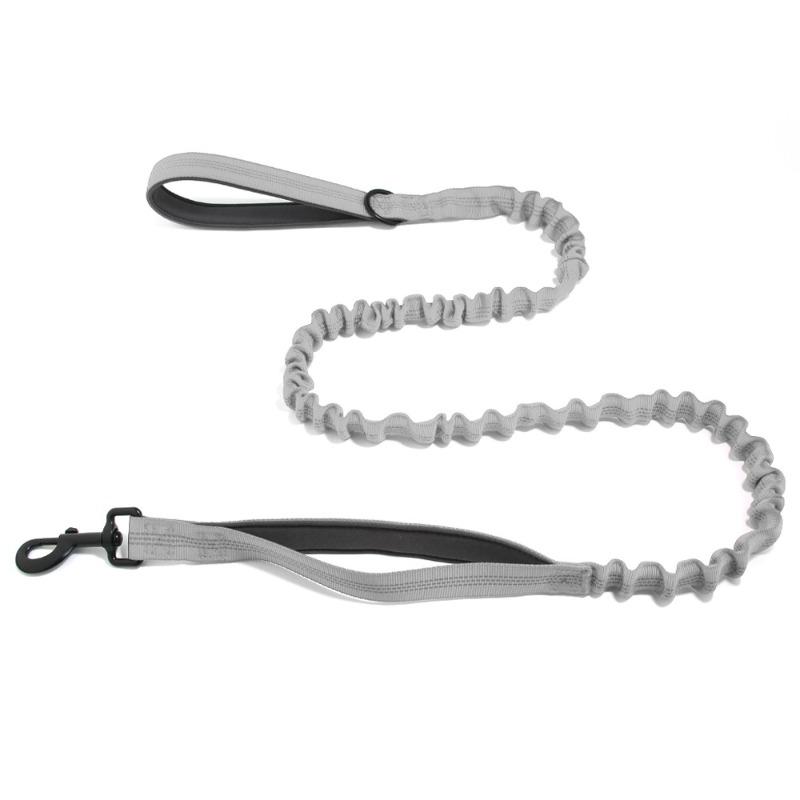 Dual Handle Elastic Dog Leash Shock Absorb Bungee Reflective Walking Lead for Medium Large Dogs Anti-Burst Pets Training Leash